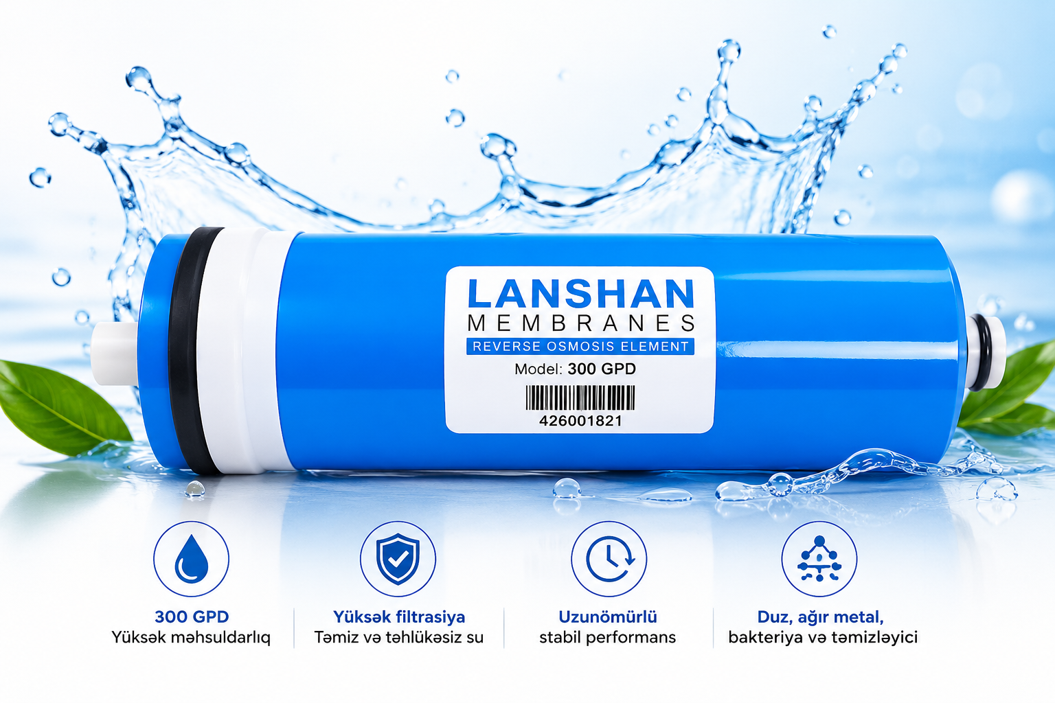 Su Filtri Membranı Waterboss-Lanshan 300 GPD